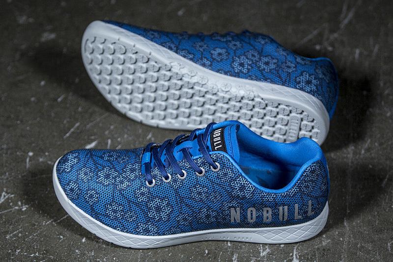 Blue Nobull Spring Floral Men\'s Trainers | CA R1242V